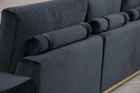 4-Seat Sofa Line With Side Table - Black Black
Gold