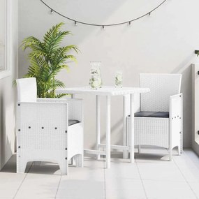 vidaXL Καρέκλες Κήπου 2 pcs Λευκό 53 x 49 x 85 εκ. Πλαστικό
