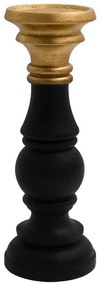 Κηροπήγιο 281-224-003 10x30cm Black-Gold Πολυρεσίνη