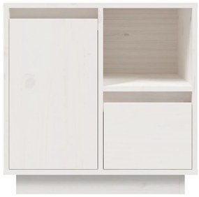 vidaXL Κομοδίνα 2 τεμ. Λευκά 50 x 34 x 50 εκ. από Μασίφ Ξύλο Πεύκου