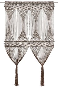 vidaXL Κουρτίνα Μακραμέ Taupe 140 x 240 εκ. Βαμβακερή