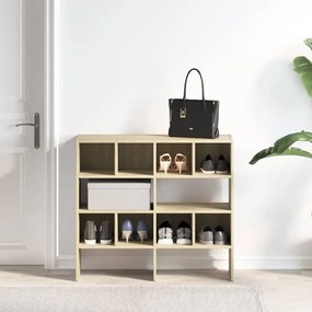 Ράφια παπουτσιών 2 τμχ στοιβαζόμενα Sonoma Oak 89,5x30x40 cm - Καφέ