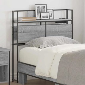 vidaXL Κεφαλάρι Αποθήκης Γκρι sonoma 90 cm Επεξεργασμένο ξύλο