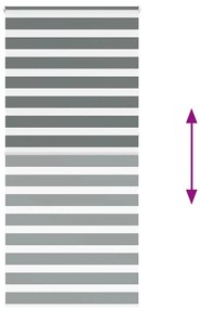 Ζέβρα τυφλή Σκούρο Γκρι Πλάτος υφάσματος 105,9 εκ. Πολυεστέρας 4014185