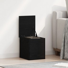 vidaXL Κουτί Αποθήκευσης Μαύρο Δρυς 30x35x35 εκ από Επεξεργασμένο Ξύλο