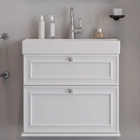 Έπιπλο Μπάνιου Πάγκος Με Νιπτήρα Stella 70 S3BSTE070WM 70×45.5x70cm White Κεραμικό,Mdf