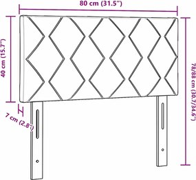 vidaXL Κεφαλάρι Σκούρο Γκρι 80 cm ύφασμα