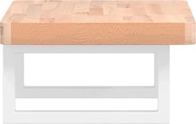 vidaXL Ράφι Νιπτήρα Τοίχου από Ατσάλι / Μασίφ Ξύλο Οξιάς