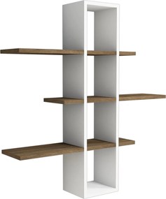 Ράφι Τοίχου Καρυδί / Λευκό BANAZIR 96x19.6x101