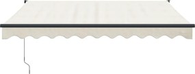 vidaXL Τέντα Πτυσσόμενη Κρεμ 3 x 2,5 μ. Ύφασμα και Αλουμίνιο