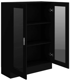 vidaXL Βιτρίνα Μαύρη 82,5 x 30,5 x 115 εκ. Επεξ. Ξύλο