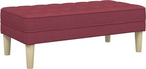 vidaXL παγκάκι με μαξιλάρι Κόκκινο 113 x 57 x 39 εκ. ύφασμα