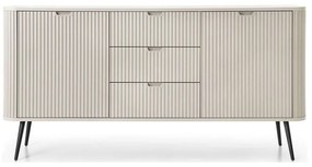 Μπουφές Zoha 162759219 168x39x87cm Beige-Black Μοριοσανίδα, Μέταλλο