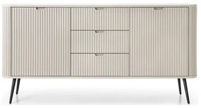 Μπουφές Zoha 162759219 168x39x87cm Beige-Black Μοριοσανίδα, Μέταλλο