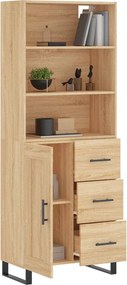 vidaXL Ντουλάπι Sonoma δρυς 69,5 x 34 x 180 εκ. από Επεξεργασμένο Ξύλο