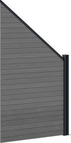 vidaXL Πάνελ Φράχτη 9 pcs WPC και Αλουμίνιο Γκρι