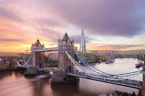 Φωτογραφία Tower Bridge and The Shard at sunset, London, Laurie Noble