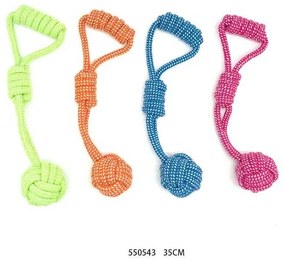 Παιχνίδι σκύλου σχοινί με μπάλα - 35cm - 12pcs - 550543