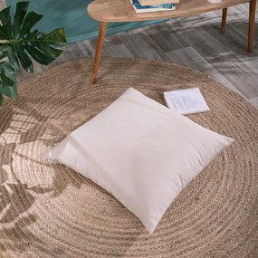 Μαξιλαροθήκη Διακοσμητική Δαπέδου Ostia 02 Beige Teoran 65Χ65 Cotton-Polyester