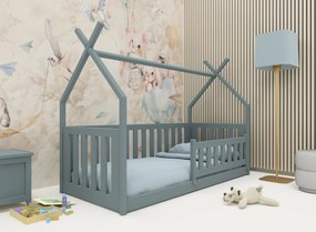 Παιδικό Κρεβάτι Σπιτάκι BODZIO 90x190 - grey