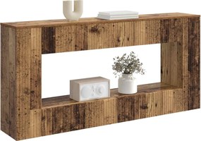vidaXL Τραπέζι κονσόλας Ριγέ Παλιό ξύλο 155 x 29 x 74 εκ.