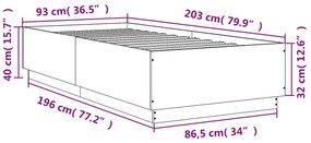 ΠΛΑΙΣΙΟ ΚΡΕΒΑΤΙΟΥ ΓΚΡΙ SONOMA 90X200 ΕΚ. ΕΠΕΞΕΡΓΑΣΜΕΝΟ ΞΥΛΟ 3209728