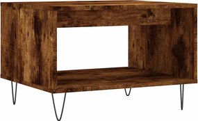 vidaXL Τραπεζάκι Σαλονιού Καπνιστή Δρυς 60x50x40 εκ. Επεξεργ. Ξύλο
