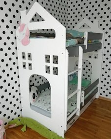 Παιδική Κουκέτα House  White 80x180cm  BC50022A BabyCute (Δώρο τα Στρώματα)