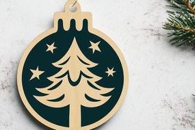 Intra απο ξύλο plywood Χρώμα wenge 3mm-4mm πάχος - Cricut Χριστουγεννιάτικο Στολίδι Cut Δίασταση 6x6 cm INTRAFABR-117002427