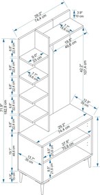Hall Stand Julendor - Atlantic Pine, Beige Atlantic Pine
Beige