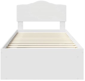 vidaXL Σκελετός Κρεβατιού Λευκό 100 x 200 cm Στερεά ξυλεία πεύκου