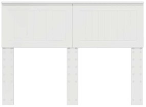 vidaXL Κεφαλάρι με κεφαλάρι Λαμπερό Λευκό 135 cm Επεξεργασμένο ξύλο