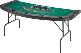 VEVOR 1828.8 mm Folding Poker Table Foldable 7 Player Casino Texas Holdem Table