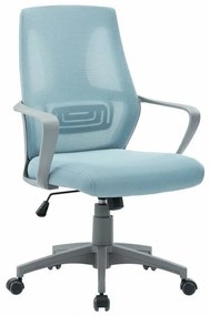 Καρέκλα γραφείου Mesa 426, Ανοιχτό μπλε, Γκρι, 93x59x60cm, 11 kg, Με ρόδες, Με μπράτσα, Μηχανισμός καρέκλας: Κλίση | Epipla1.gr