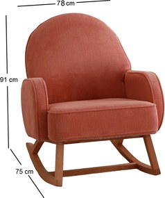 Wing Chair Yoko - Coral Coral