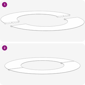 vidaXL κατάλληλο για επίπεδα δαχτυλίδια δέντρου 5 pcs Ανθρακί