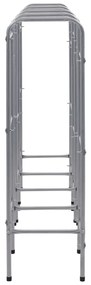 vidaXL Ράφι Αποθήκευσης για 12 Κιβώτια Ασημί 190x33x116 εκ. Ατσάλινο