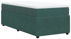 ΚΡΕΒΑΤΙ BOXSPRING ΜΕ ΣΤΡΩΜΑ ΣΚΟΥΡΟ ΠΡΑΣΙΝΟ 90X190 ΕΚ. ΒΕΛΟΥΔΙΝΟ 3285611