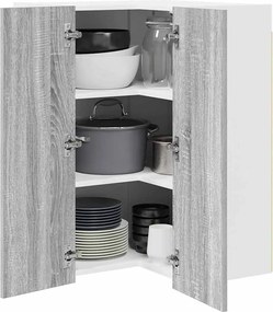 vidaXL Κρεμαστό ντουλάπι Γκρι Σομόνα και Λευκό 57 x 57 x 80 εκ.