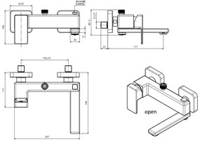 Κολώνα ντουζ LaTorre Profili Plus σταθερού ύψους