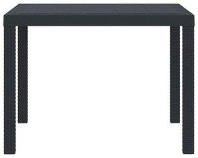 Τραπέζι Κήπου για Φαγητό Ανθρακί 100 x 100 x 73 εκ