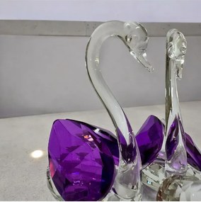 Stewehome Σετ 2 τεμαχίων καρδιές από γυαλί 7x10 cm
