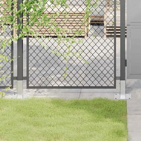 vidaXL Βάσεις στύλων τετράγωνες 4 τεμάχια Ασημί Γαλβανισμένος χάλυβας