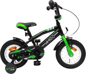 BMX Fun 12 Inch 21 cm Boys Coaster Brake Green/Matte black