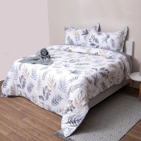 Παπλωματοθήκη Satin 4005 (Σετ 3τμχ) White Anna Riska Queen Size 220x240cm 100% Cotton Satin