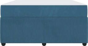 vidaXL Σκελετός Κρεβατιού με στρώμα Μπλε 160 x 200 cm ύφασμα