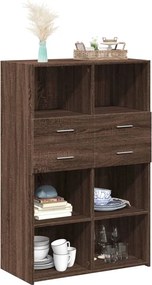 vidaXL Ντουλάπι Καφέ Δρυς 80x42,5x124 εκ. από Επεξεργασμένο Ξύλο