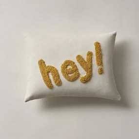 Μαξιλαροθήκη Διακοσμητική Hey 255 Ecru-Yellow Gofis Home 30Χ45 Cotton-Polyester