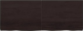 vidaXL Επιφάνεια Τραπεζιού Σκούρο Καφέ 160x60x(2-6)εκ Επεξ. Μασίφ Δρυς