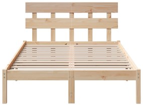 vidaXL Κρεβάτι με κεφαλάρι 120x200 εκ σε μασίφ ξύλο πεύκου